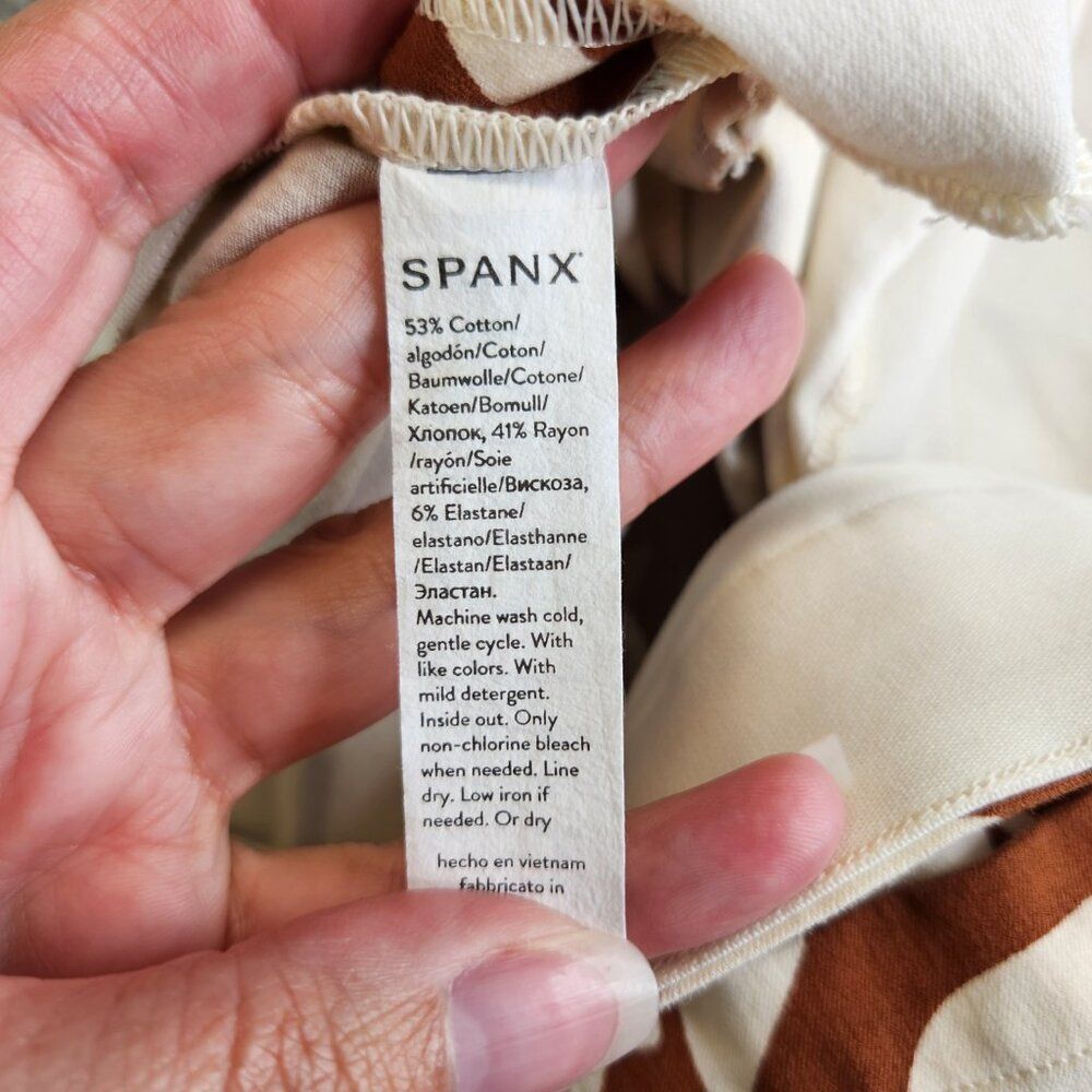 Spanx Pants Womens SP Clay Zebra Stripe On The Go Printed Ankle Slim Straight - Picture 8 of 15